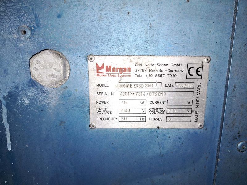 MORGAN MKV E ERBO 350 crucible furnace O1803, used